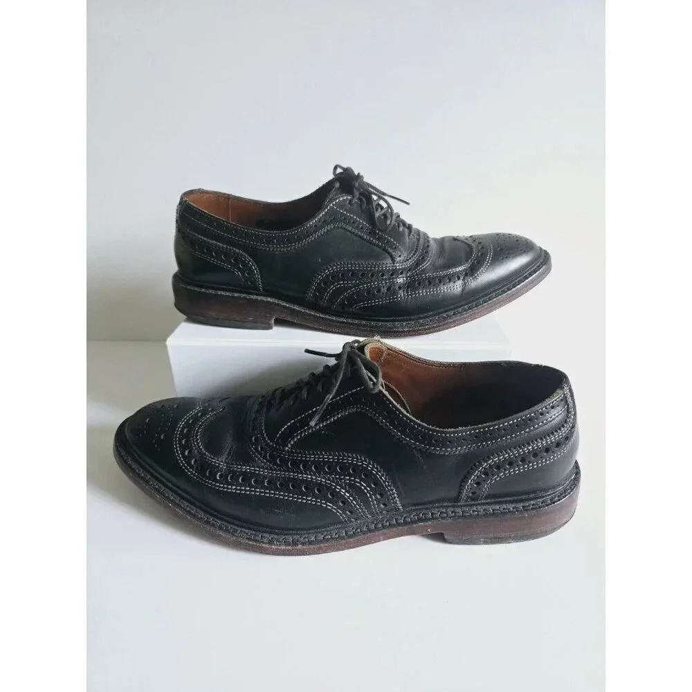 Allen Edmonds McTavish Wingtip Oxford Leather Brogue Black Dress Shoes 9 D